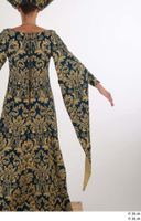  Photos Woman in Historical Dress 2 15th Century a poses blue Gold and dress medieval clothing whole body 0012.jpg